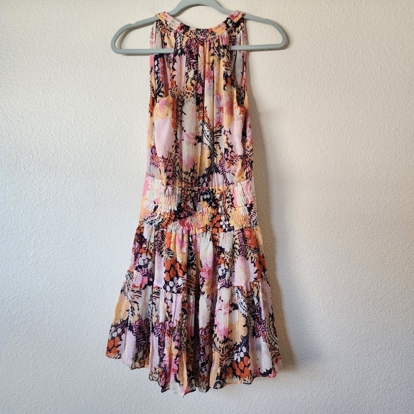A.L.C. Courtney Floral Print Silk Mini Dress 2 - Picture 4 of 7
